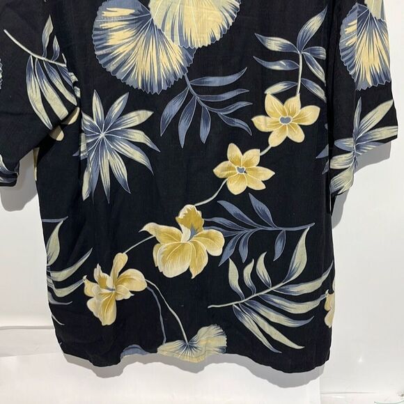 Boca Classics Men's Multicolor Hawaiian Silk Short Sleeve Button Up Shirt XL - Picture 7 of 8
